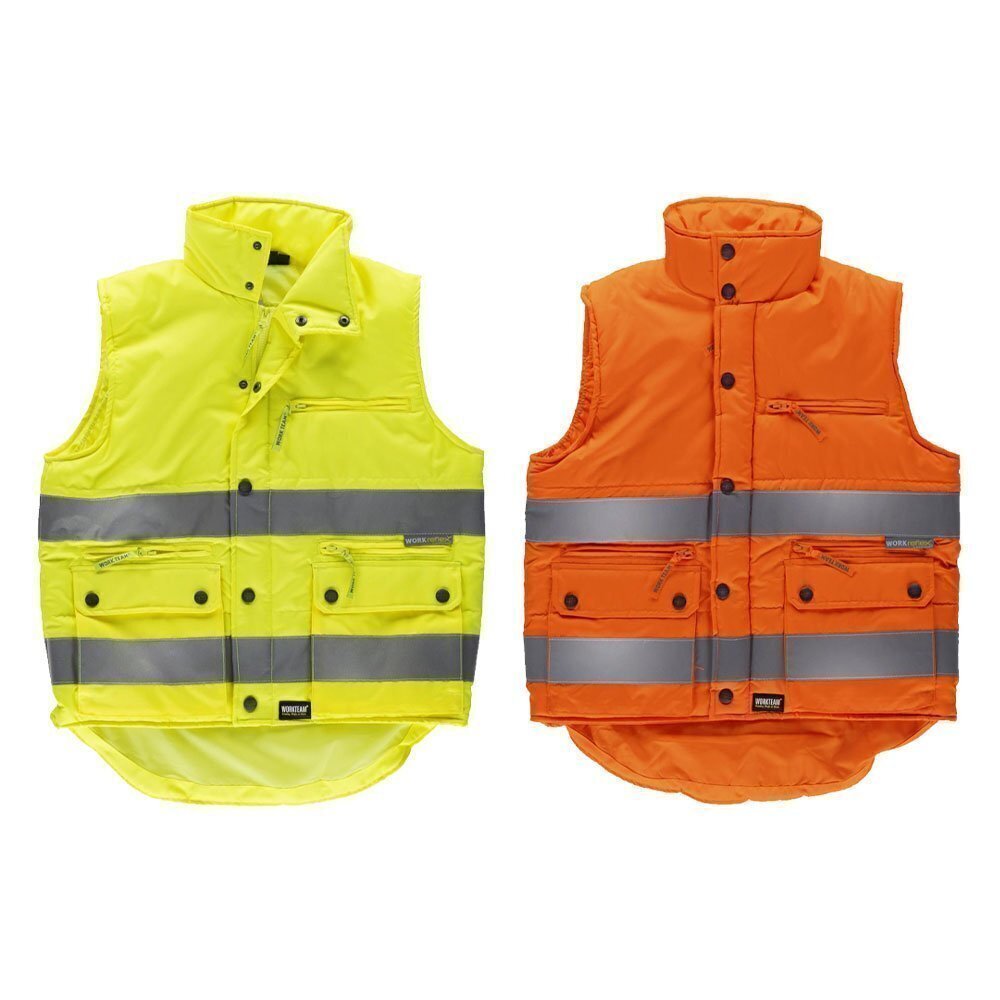gilet alta visibilità con bande rifrangenti c3209 workteam