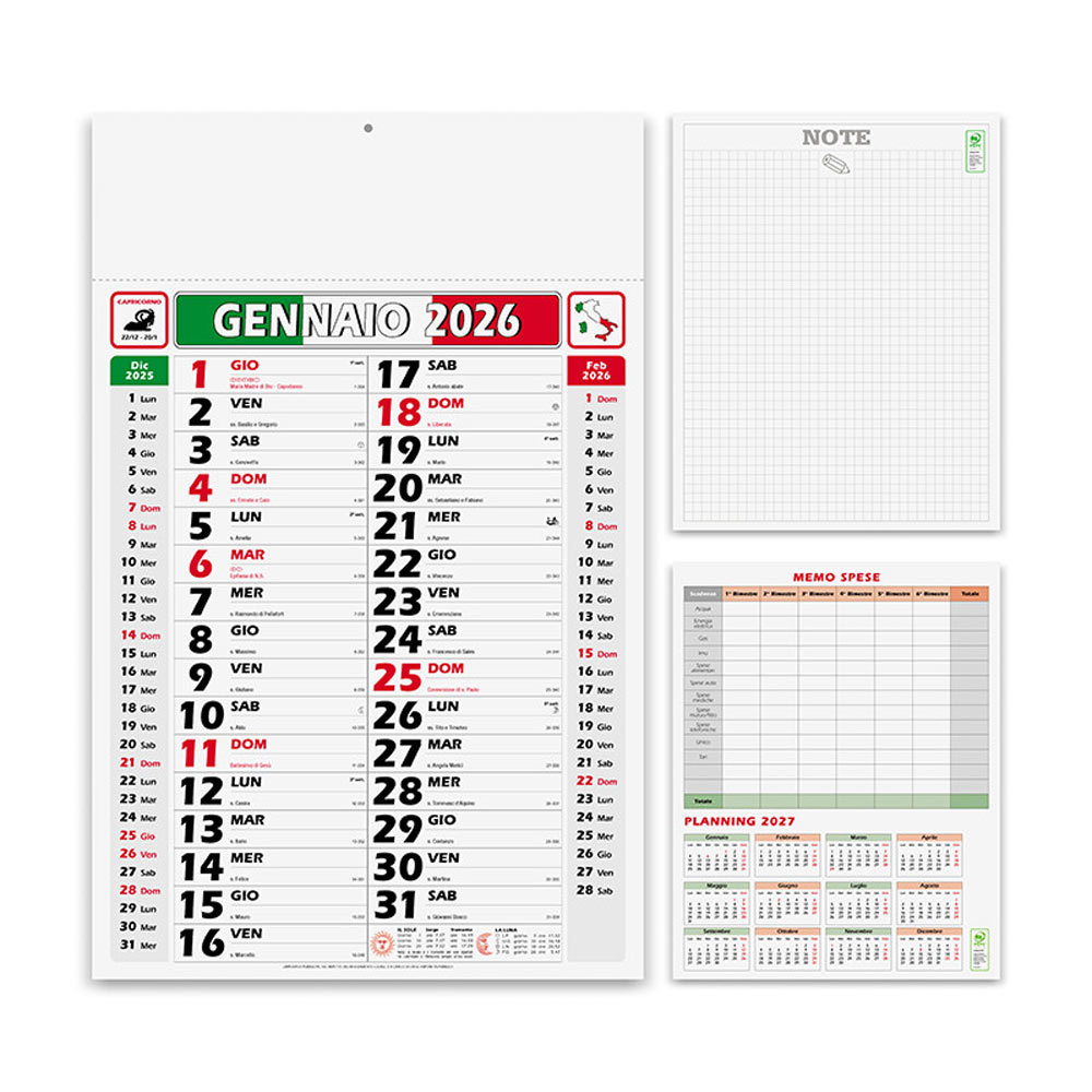 CALENDARIO ITALY
