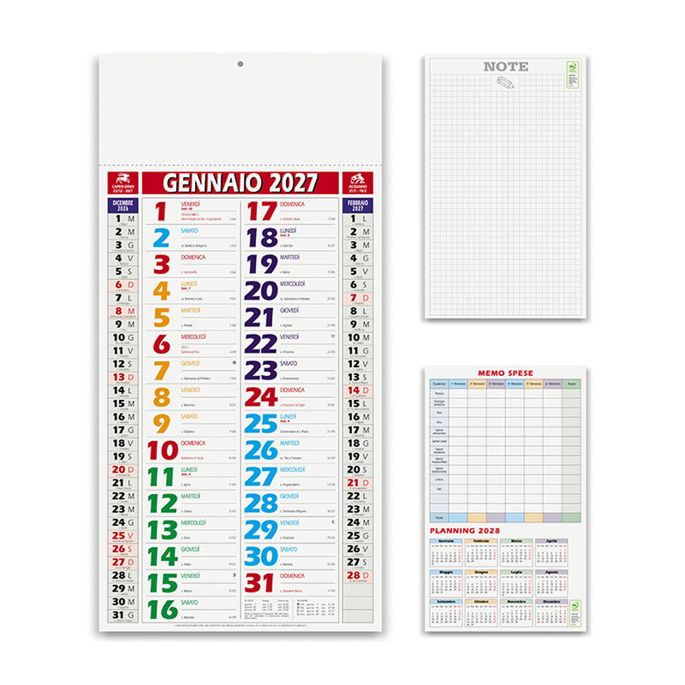 CALENDARIO OLANDESE COLOR SHADED