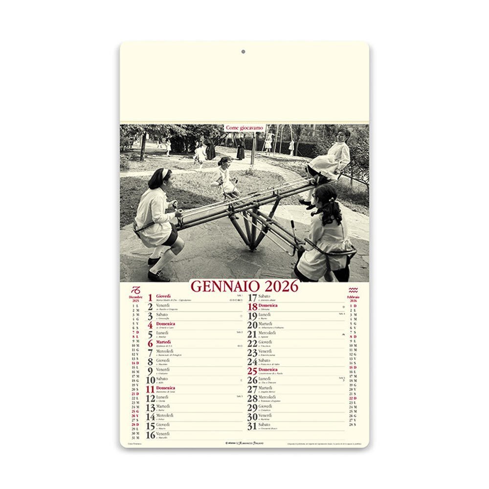 CALENDARIO COME ERAVAMO 2026