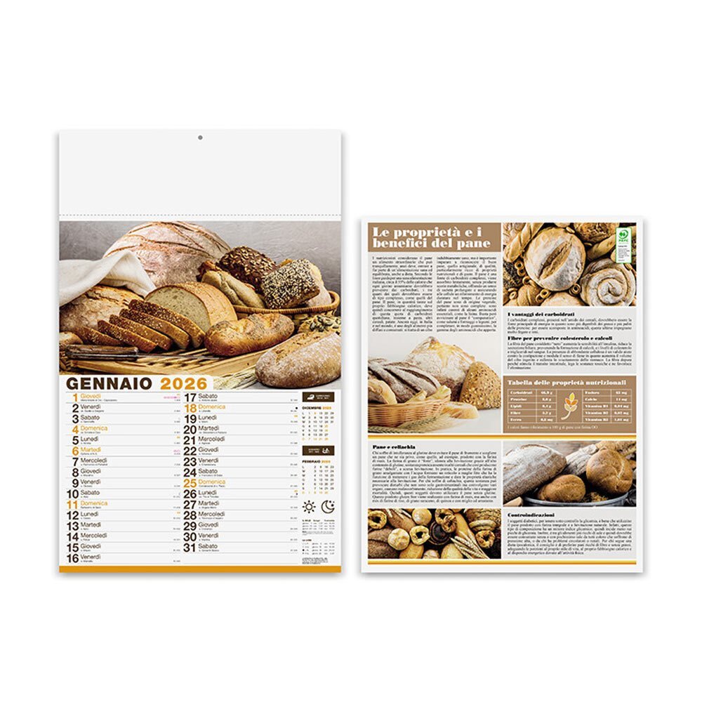 CALENDARIO PANE E PASTA 2026