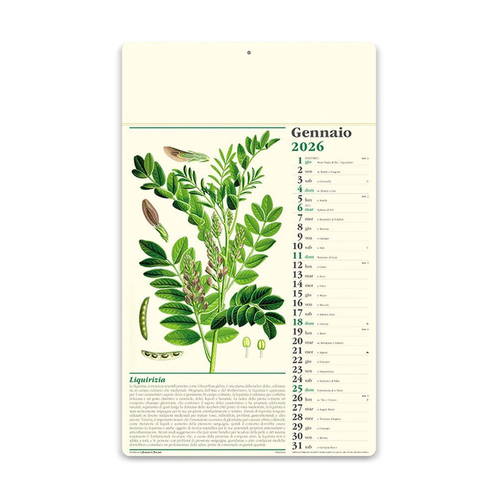 CALENDARIO ERBORISTERIA 2026