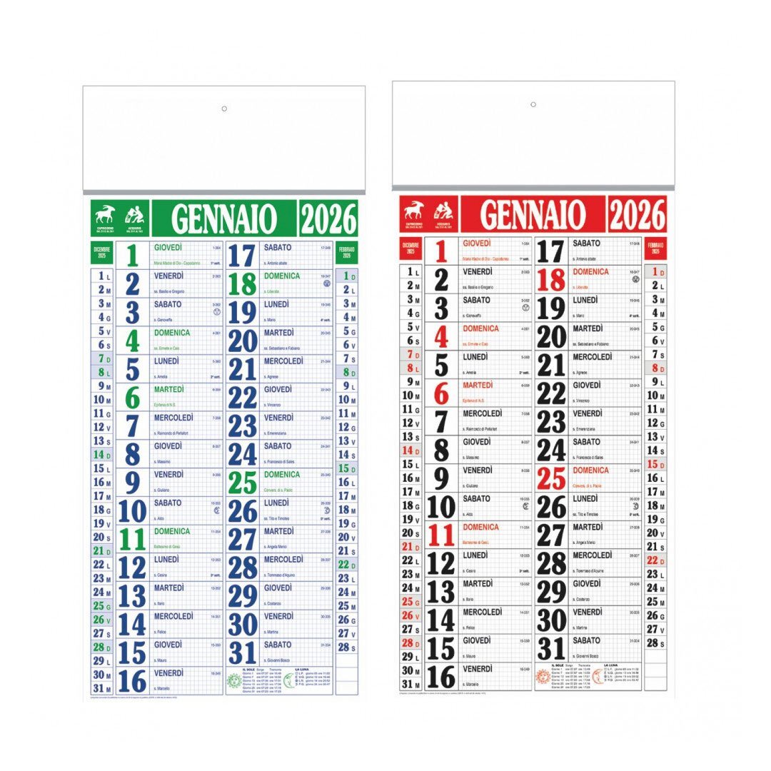 CALENDARIO OLANDESE MAXI QUADRETTATO 2026