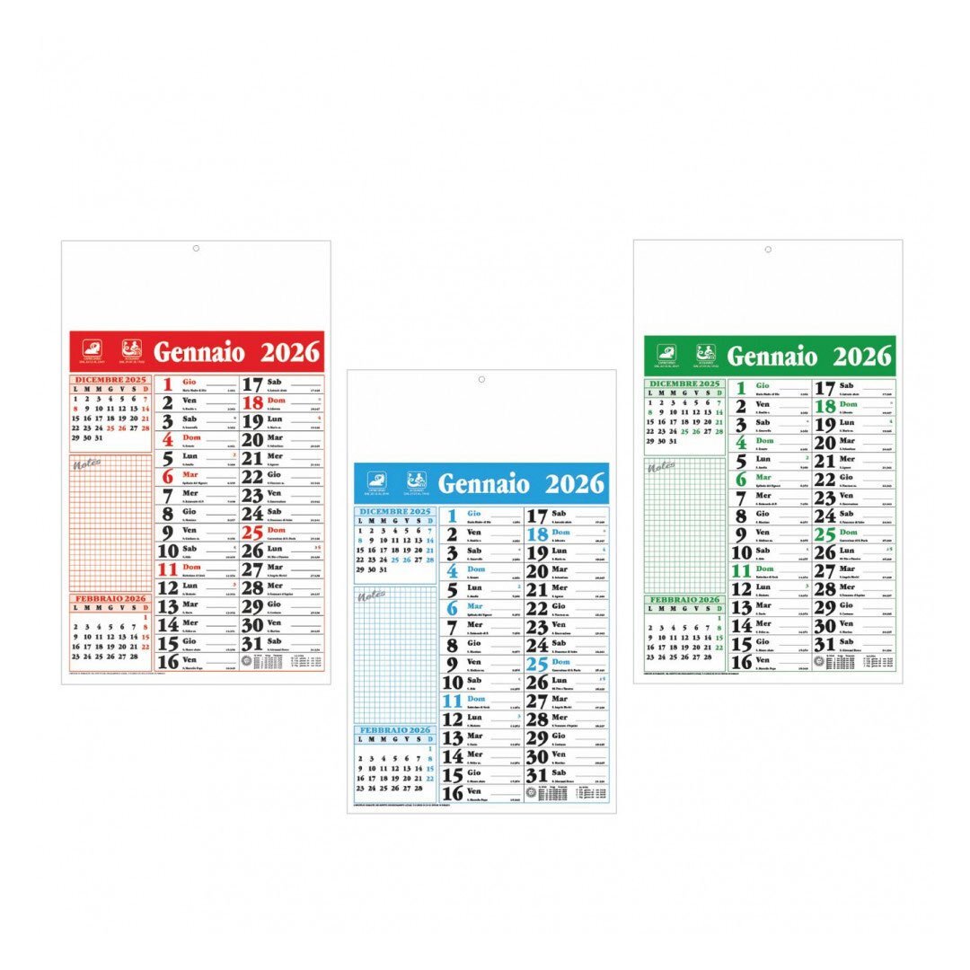 CALENDARIO OLANDESE NOTES 2026 b060 calendario olandese notes .jpg