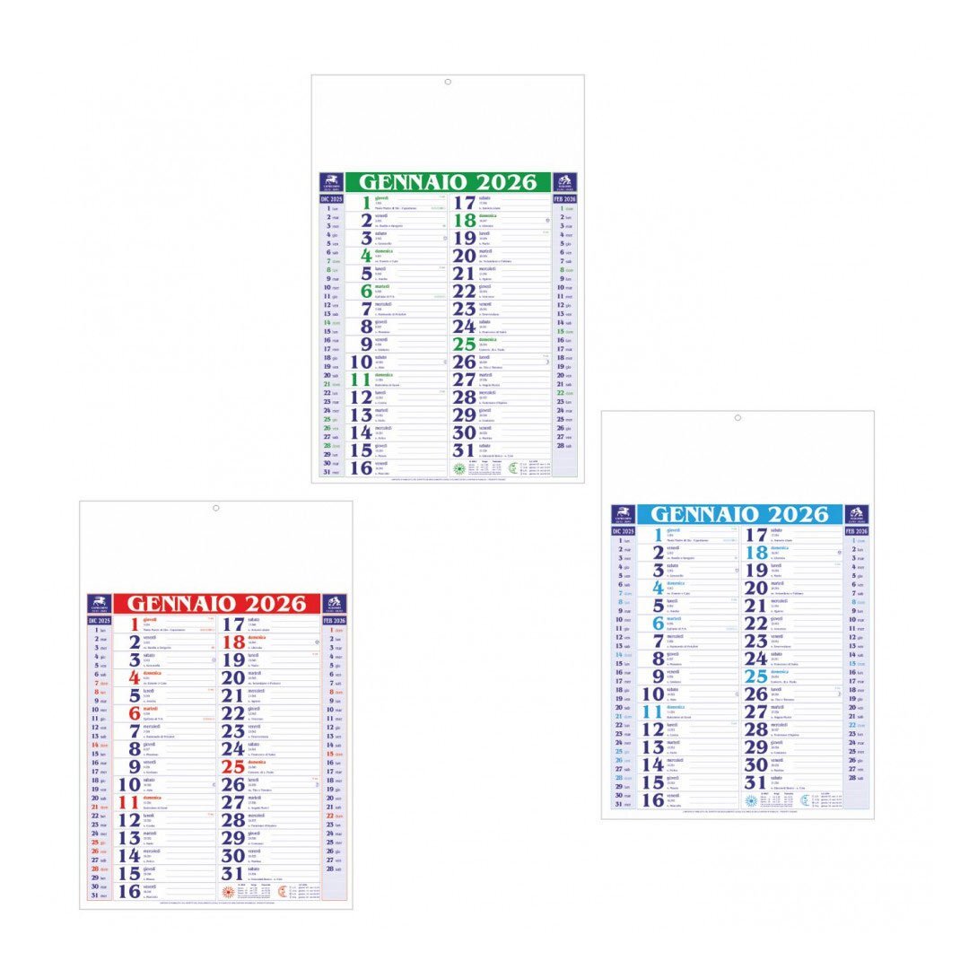 CALENDARIO OLANDESE MEDIO 2026