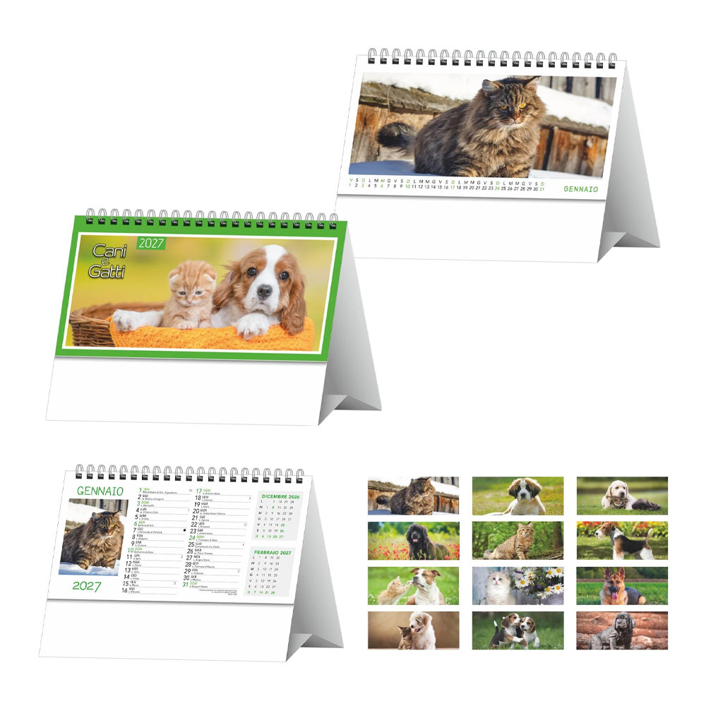 CALENDARIO DA TAVOLO CANI E GATTI