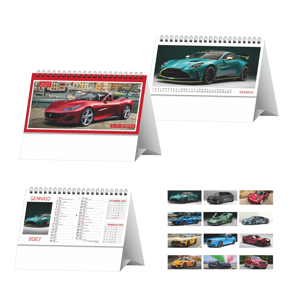 CALENDARIO DA TAVOLO AUTO SPORTIVE