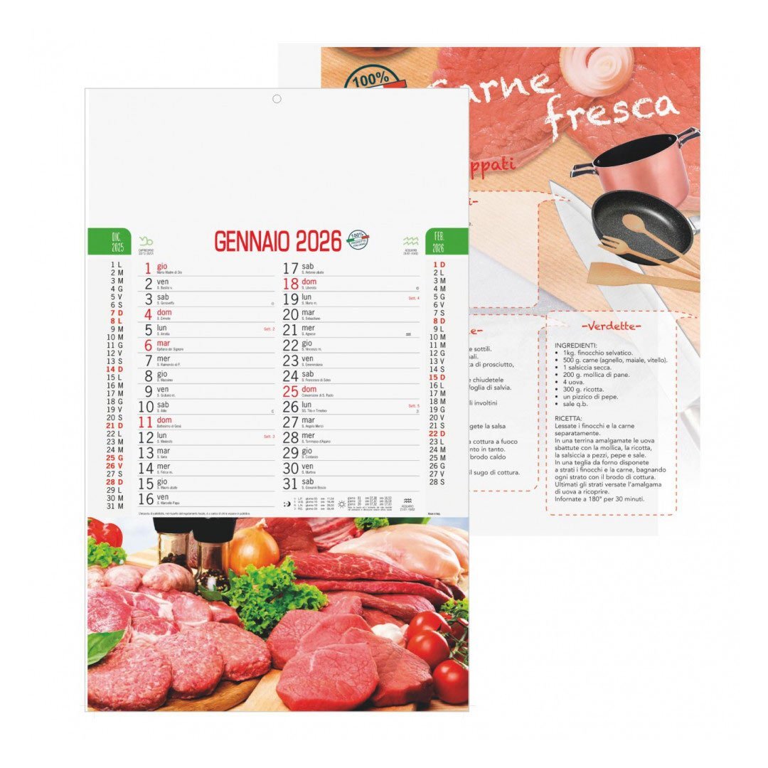 CALENDARIO CARNE 2026