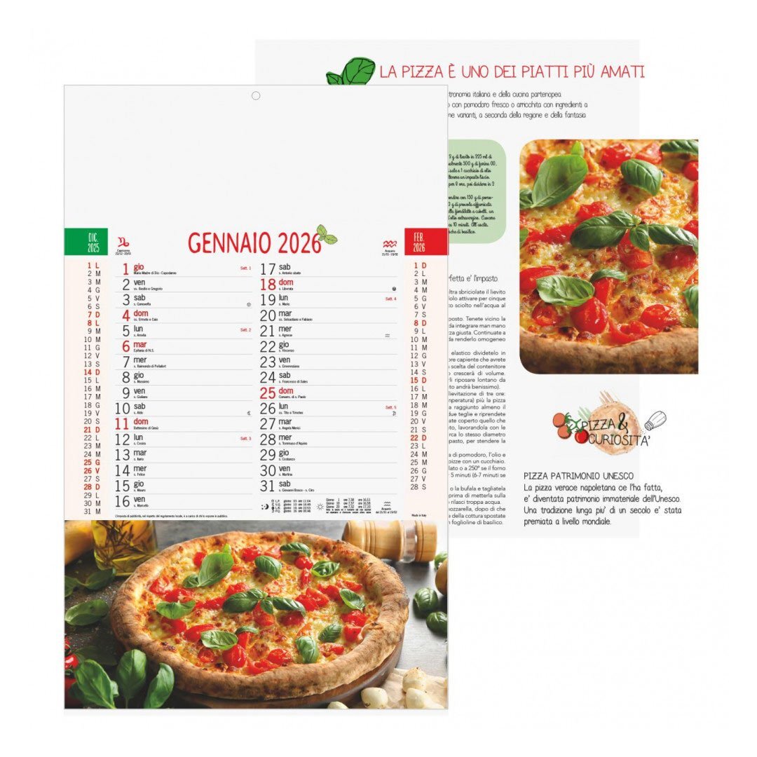 CALENDARIO PIZZA 2026