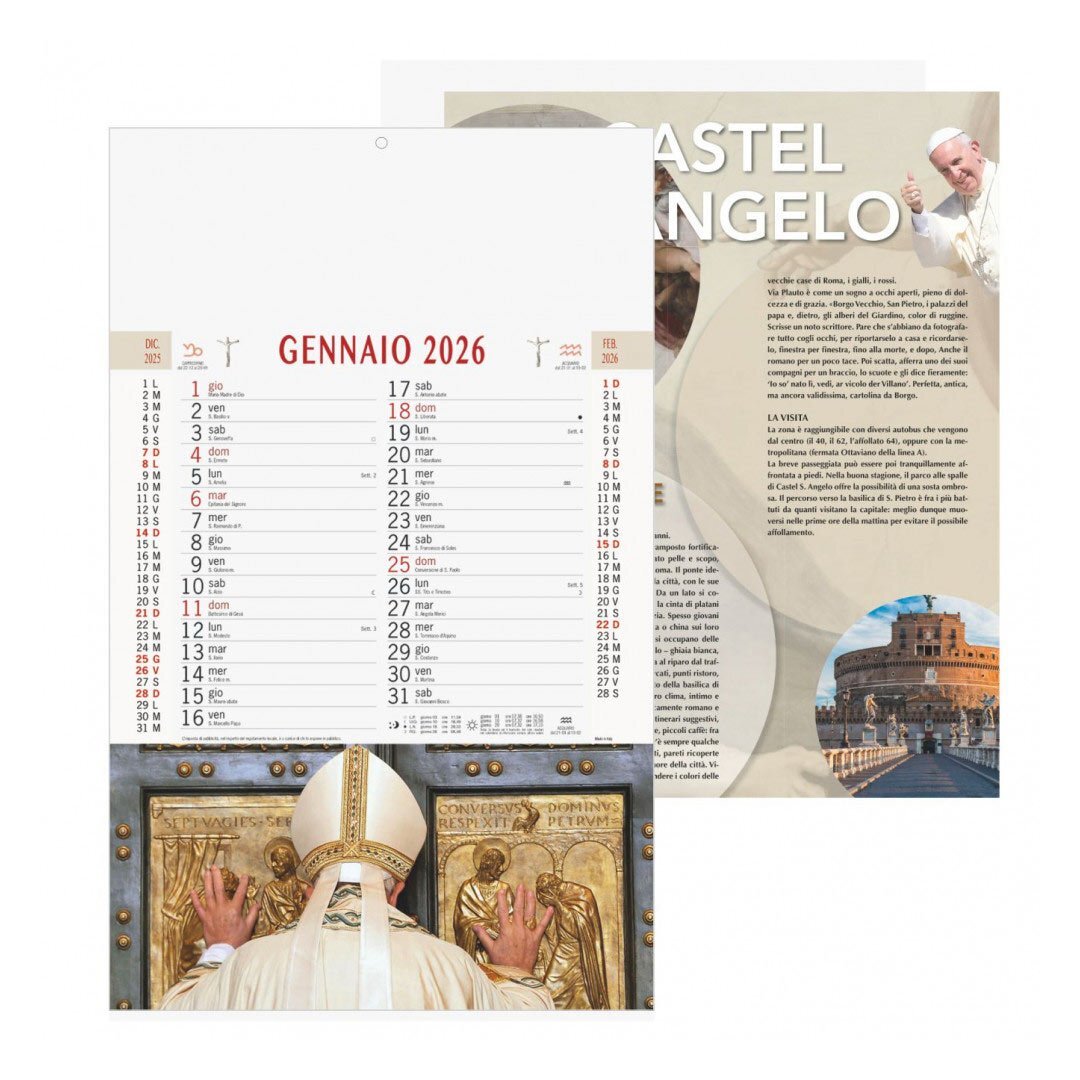 CALENDARIO PAPA FRANCESCO 2026