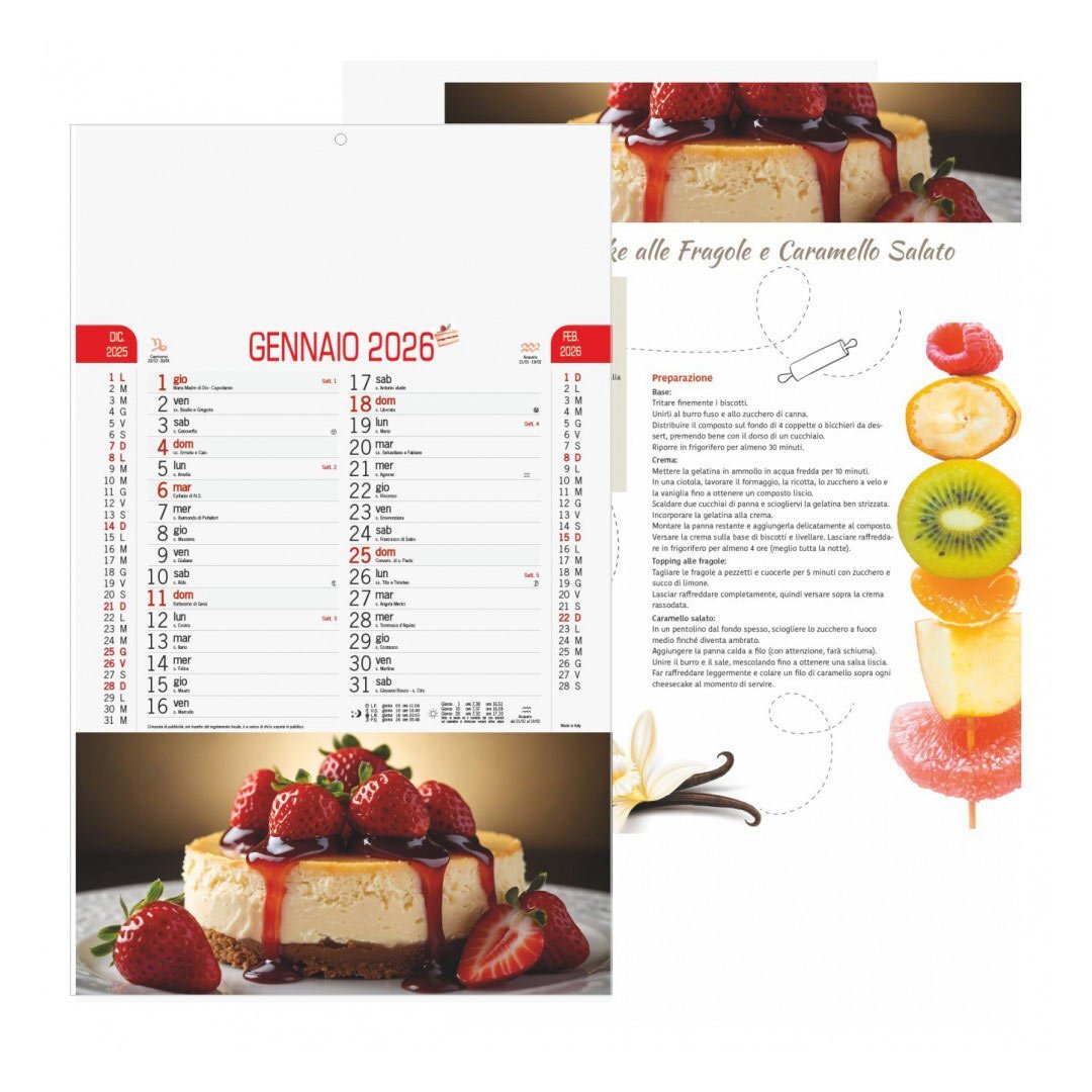CALENDARIO DOLCI 2026