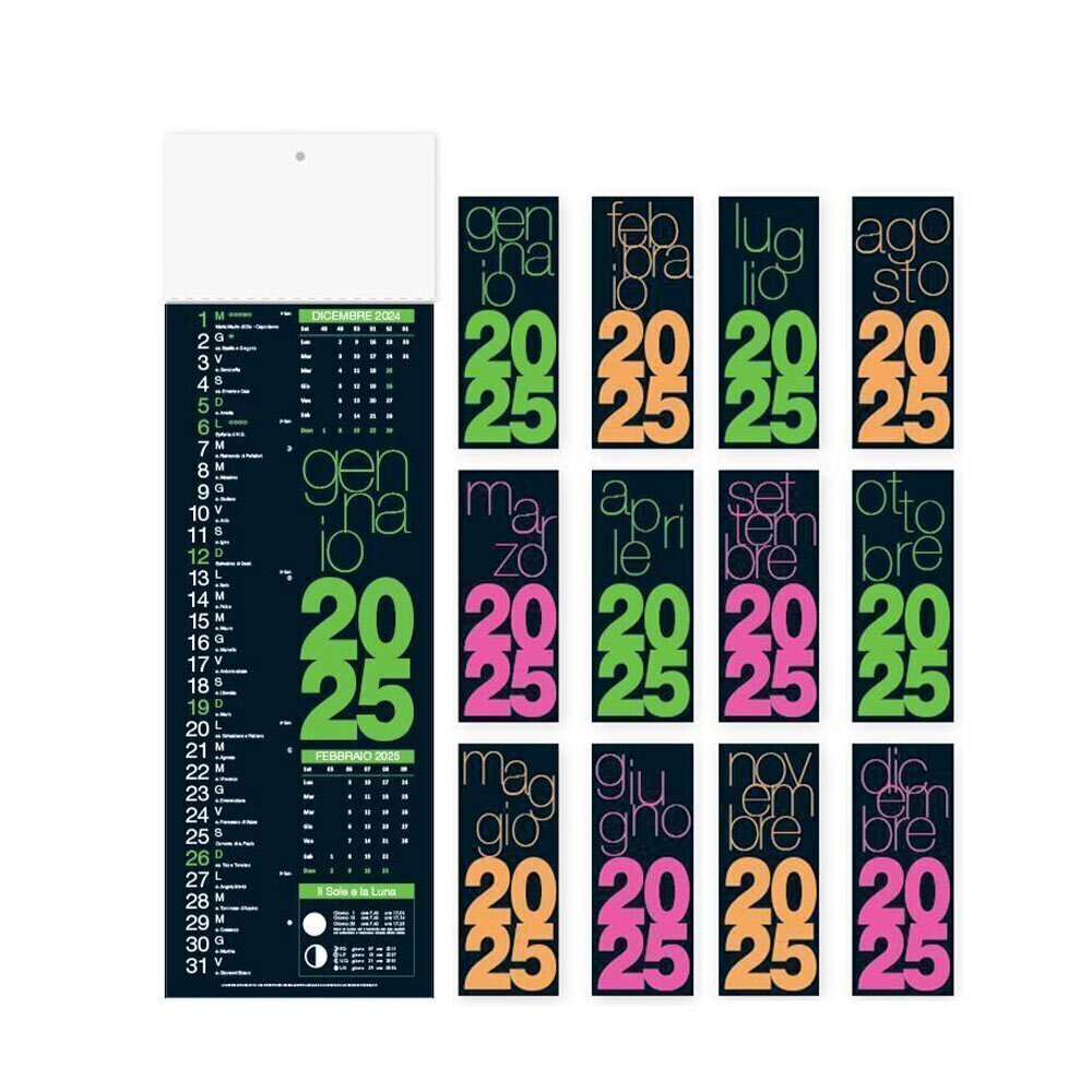 CALENDARIO SILHOUETTE MULTIFLUO BLACK 2025