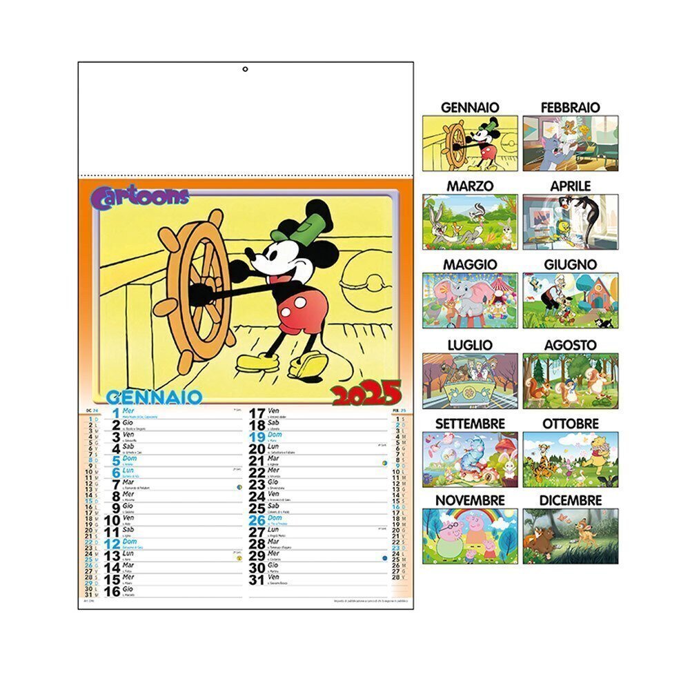 CALENDARIO BAMBINI FIABE 2025