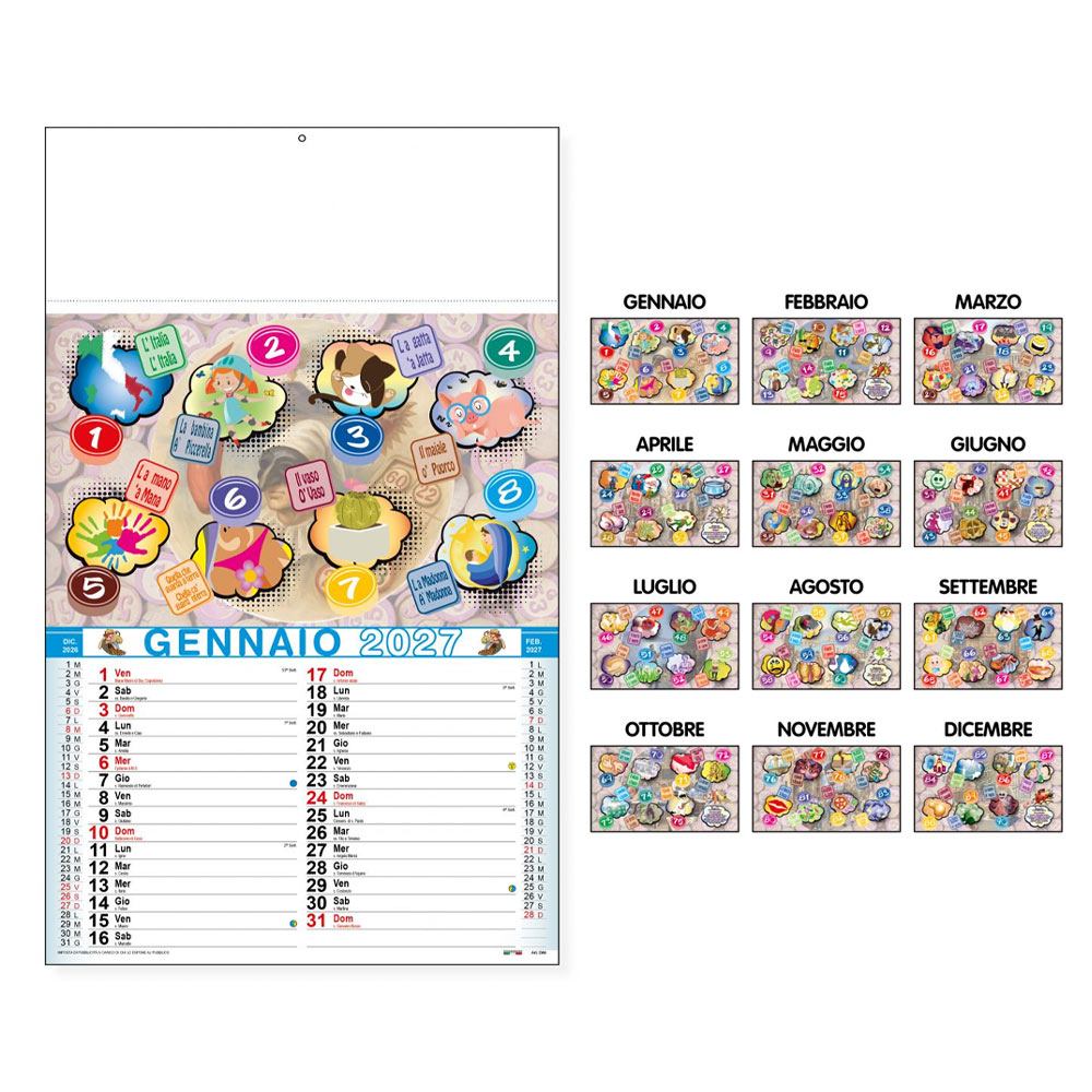 CALENDARIO CABALA TOMBOLA