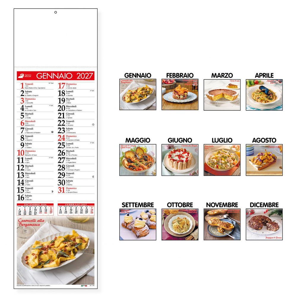 CALENDARIO SILHOUETTE MENU MISTO