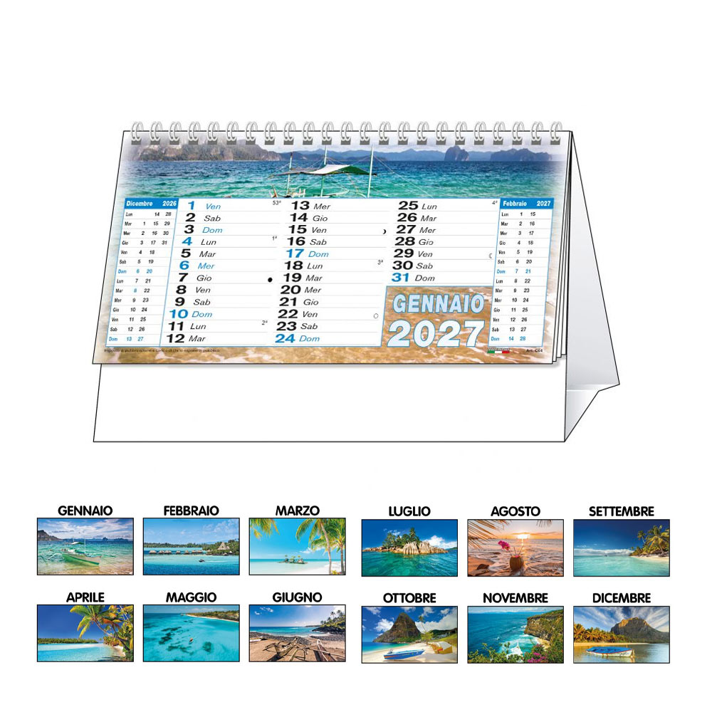 CALENDARIO DA TAVOLO MARI