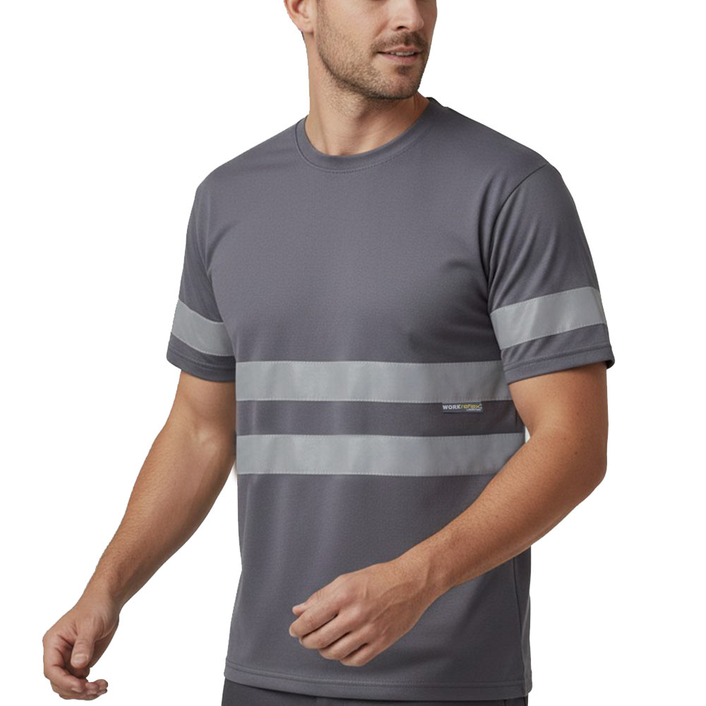 T-SHIRT MANICA CORTA BANDE RIFRANGENTI