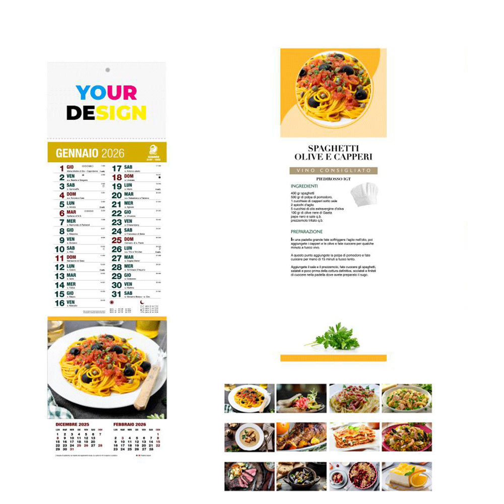 CALENDARIO SILHOUETTE CUCINA 14X47