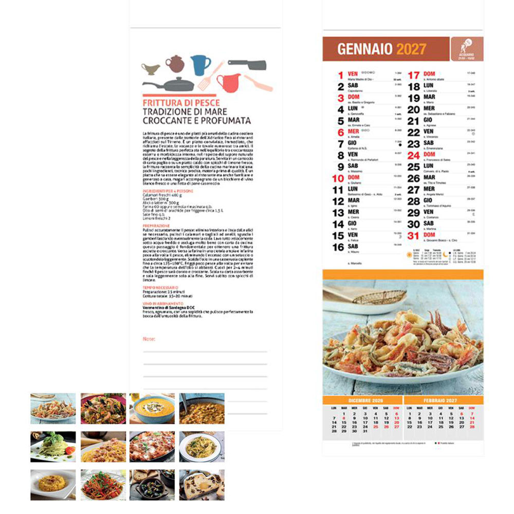 CALENDARIO SILHOUETTE CUCINA 14X47
