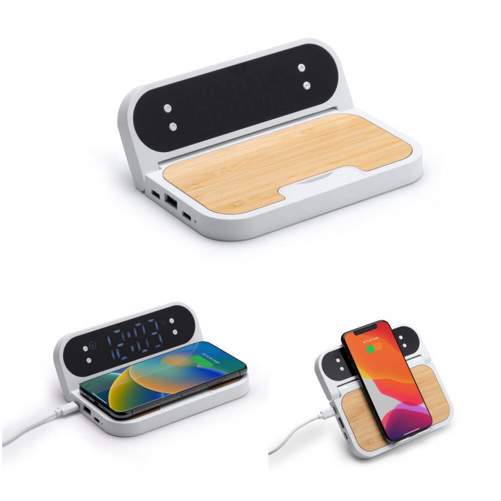 CARICABATTERIE WIRELESS IN BAMBOO ANDRO