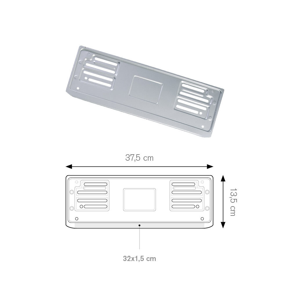 PORTA TARGA ANTERIORE AUTO PLUM