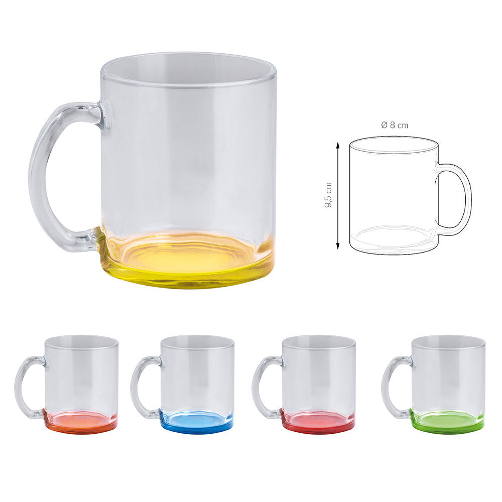 TAZZA IN VETRO GLASS COLOR MUG