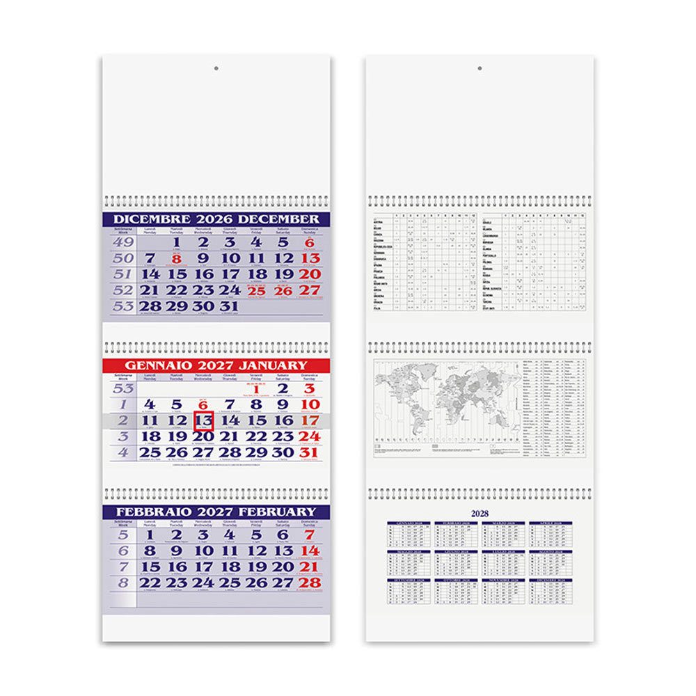 CALENDARIO TRITTICO SPIRAL PLUS