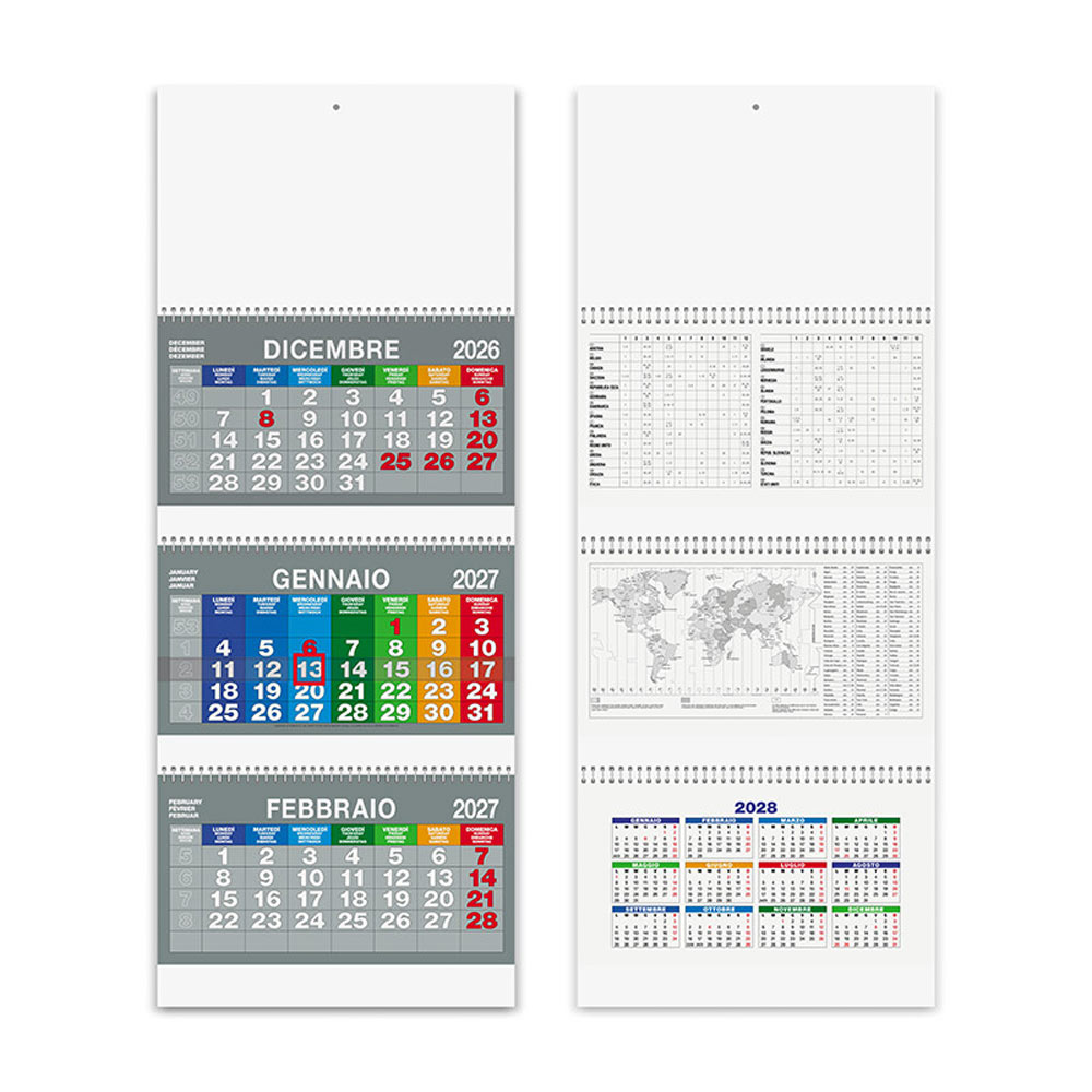 CALENDARIO TRITTICO SPIRAL COLOR