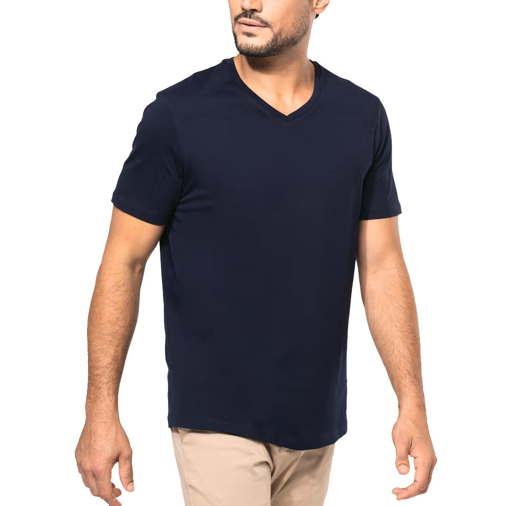 T-SHIRT SCOLLO A V SUPIMA