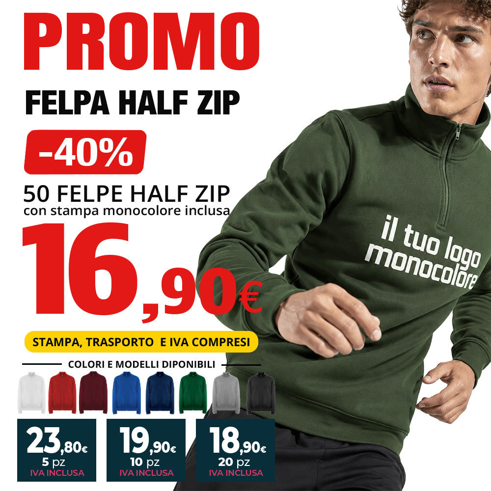 Promo Felpa MEZZA ZIP