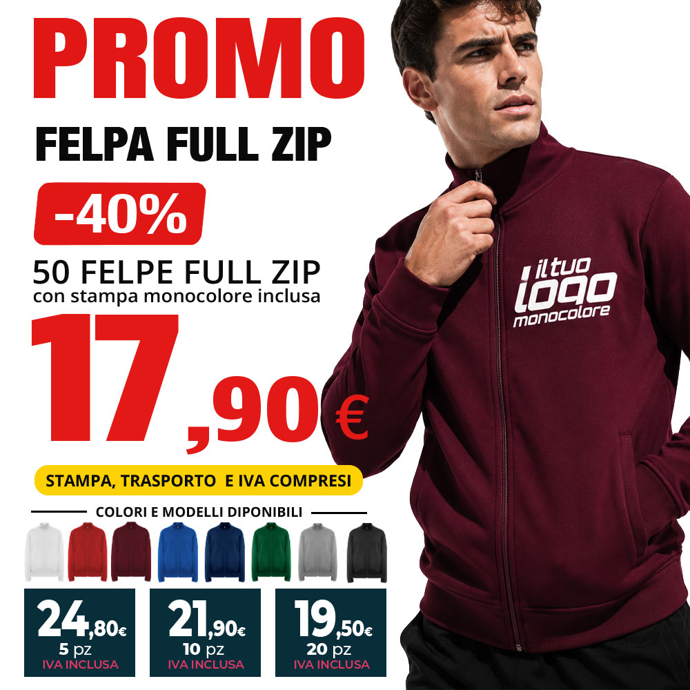 Promo Felpa full zip