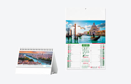 Calendari paesaggi e città